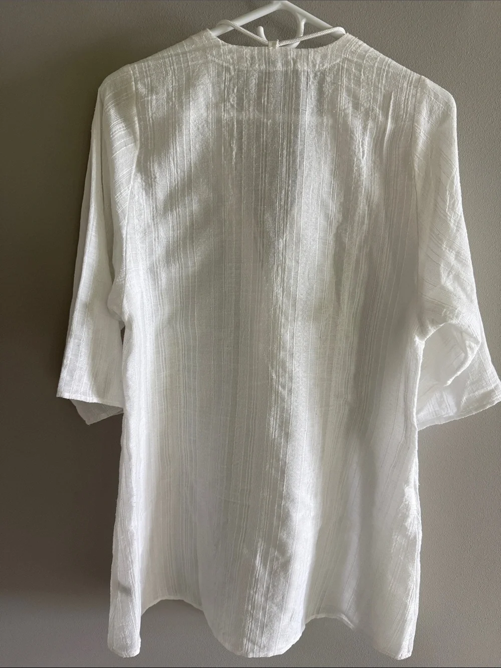Robin Piccone White V-Neck Tassel Tunic/Cover Up